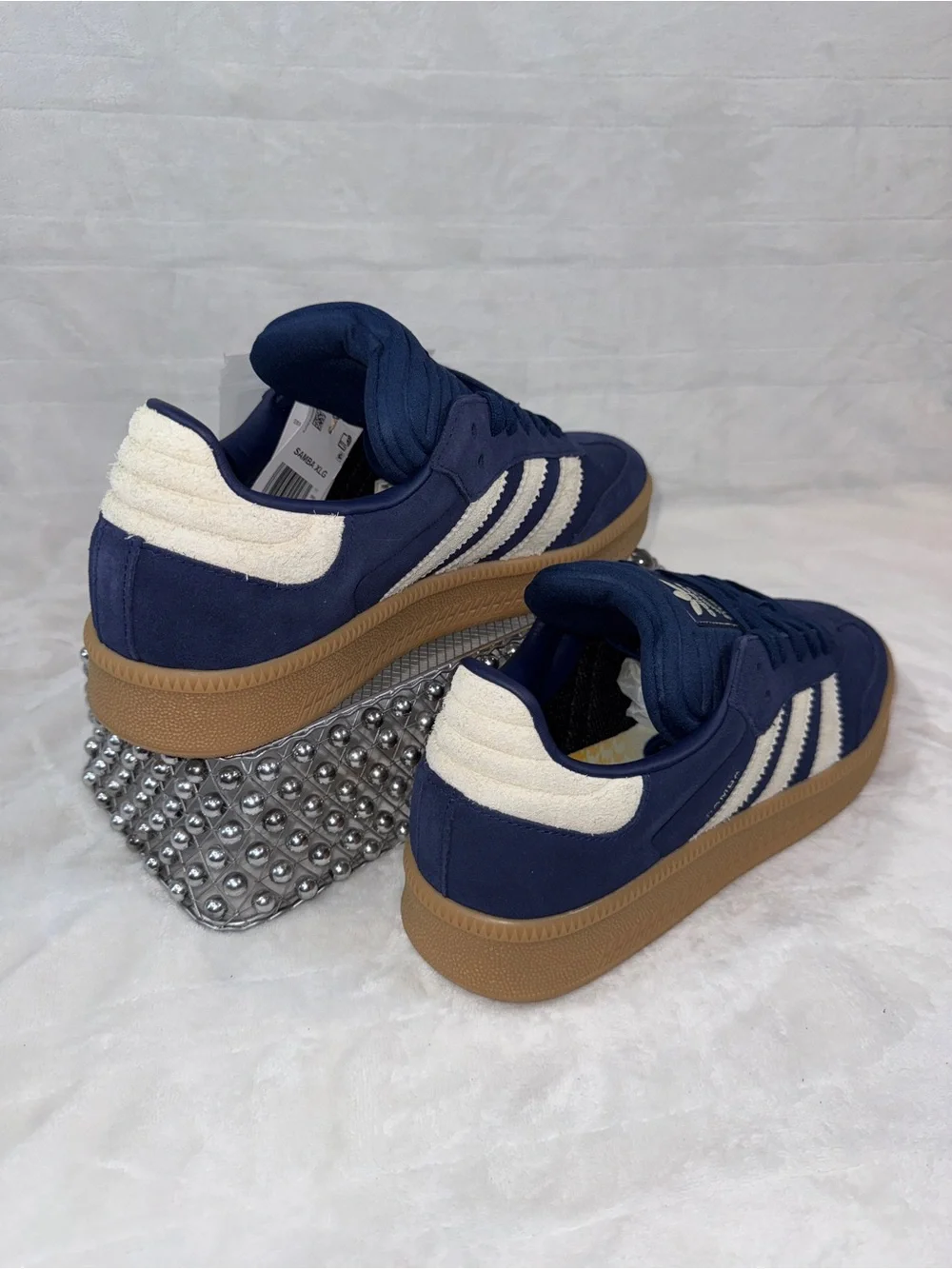 Adidas Samba XLG Navy Suede Sneakers Men’s 11.5 Women’s 12.5 JQ2885 NWT
